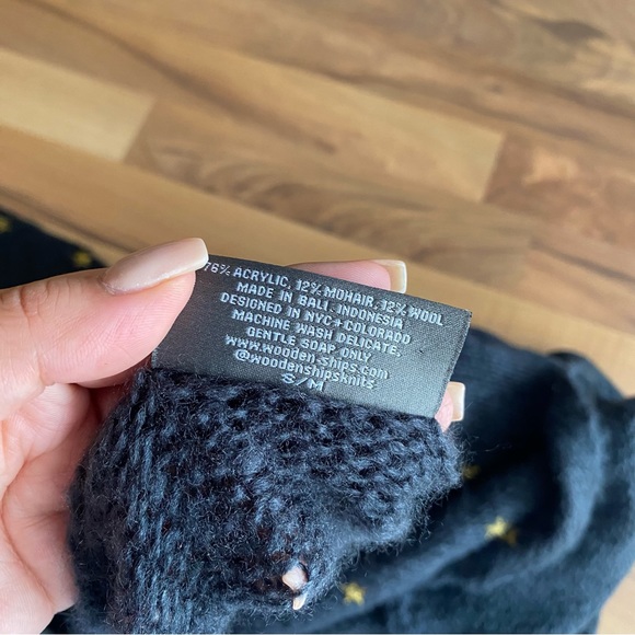 Wooden Ships Navy Blue gold mini stars sweater - Picture 5 of 9